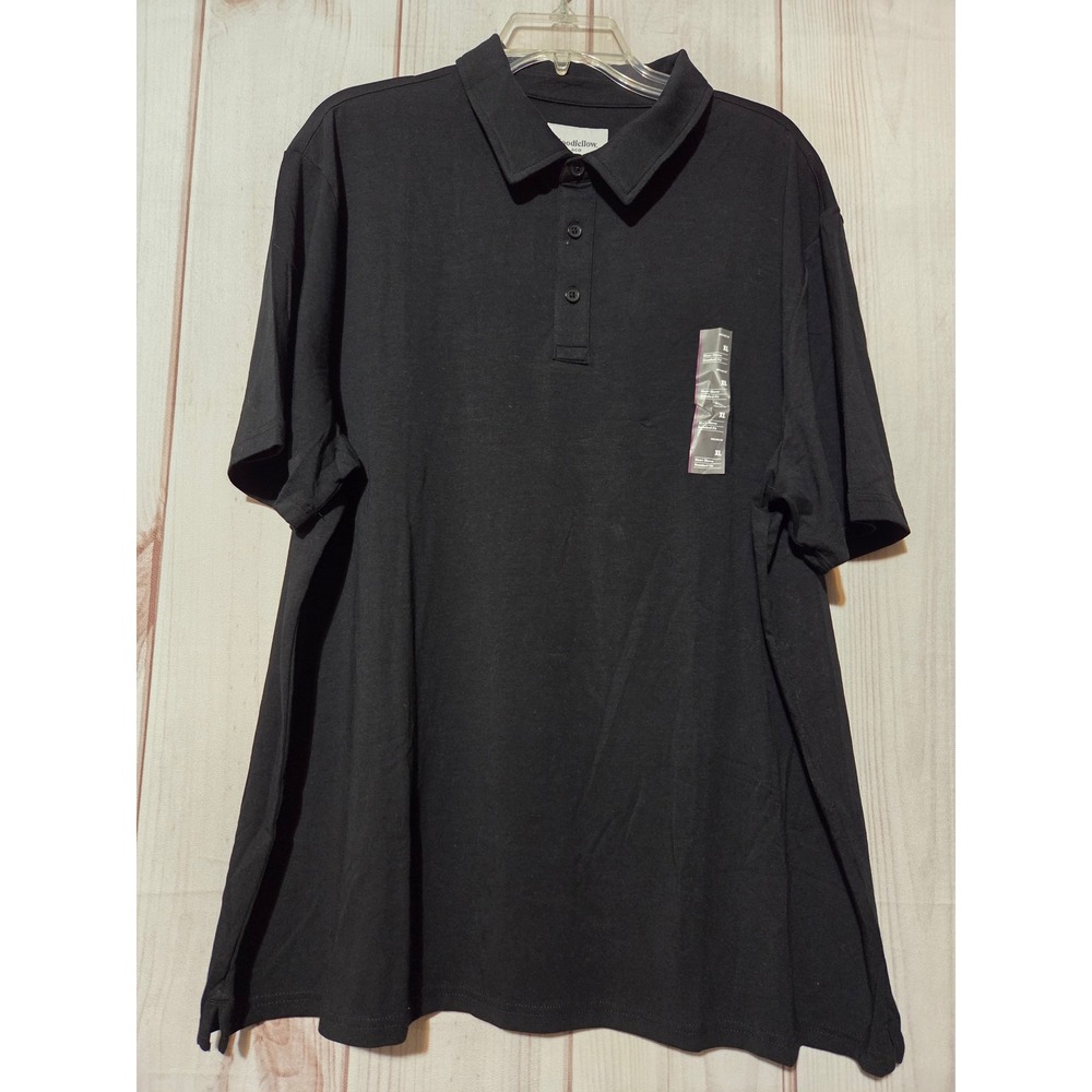 Goodfellow & Co Mens Comfort Wear‎ Polo Shirt Black XL Short Sleeve Stretch New